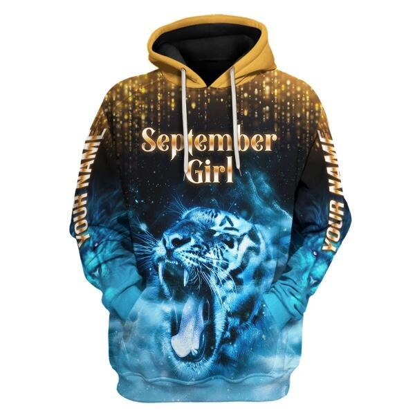 CustomsPig Personalized Tops As A September Girl She's Up All Over Printed