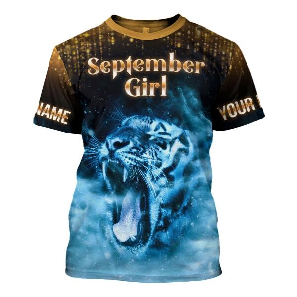 CustomsPig Personalized Tops As A September Girl She's Up All Over Printed