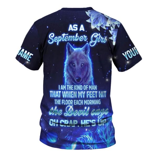 CustomsPig Personalized Tops September Girl All Over Printed