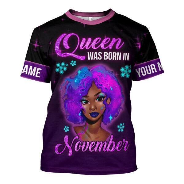 CustomsPig Personalized Tops November Girl All Over Printed