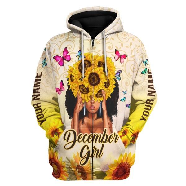 CustomsPig Personalized  Tops  December Girl All Over Printed