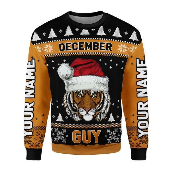 CustomsPig Personalized Ugly Sweater December Guy I Am The Kind Of Man That All Over Printed