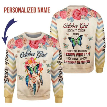 CustomsPig Personalized Tops October Girl All Over Printed