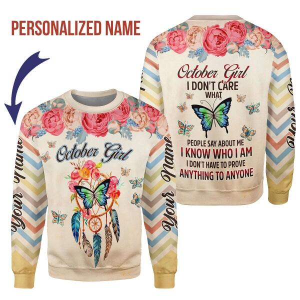 CustomsPig Personalized Tops October Girl All Over Printed