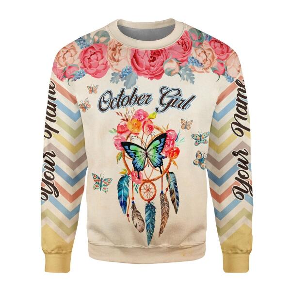 CustomsPig Personalized Tops October Girl All Over Printed