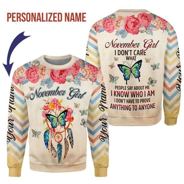 CustomsPig Personalized Tops November Girl All Over Printed