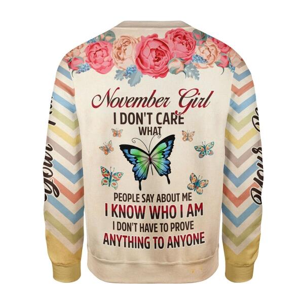 CustomsPig Personalized Tops November Girl All Over Printed