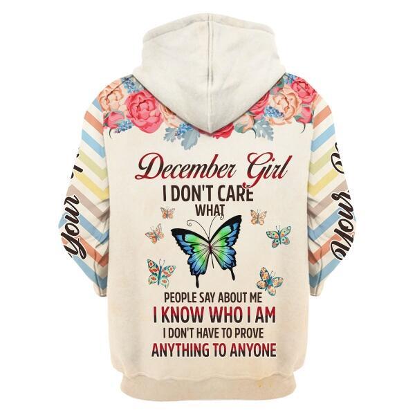 CustomsPig Personalized  Tops  December Girl What People Say About Me All Over Printed