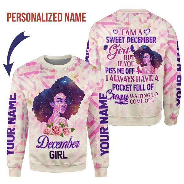 CustomsPig Personalized Ugly Sweater December Girl All Over Printed