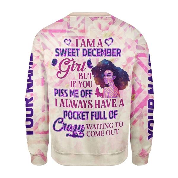 CustomsPig Personalized Ugly Sweater December Girl All Over Printed