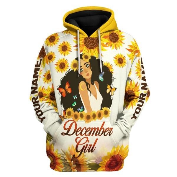 CustomsPig Personalized  Tops  December Girl All Over Printed