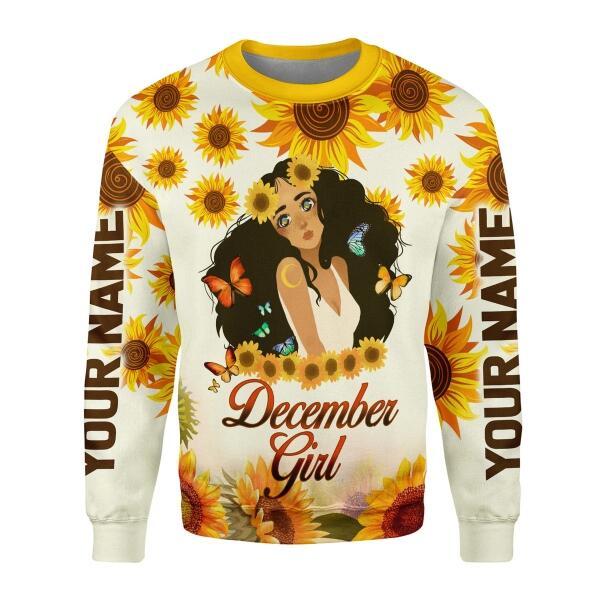CustomsPig Personalized  Tops  December Girl All Over Printed