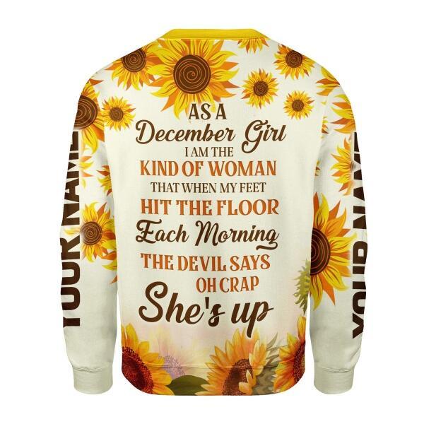CustomsPig Personalized Ugly Sweater December Girl All Over Printed