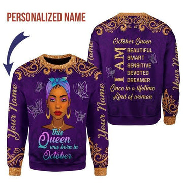 CustomsPig Personalized Tops October All Over Printed