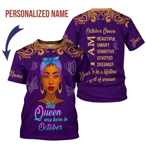 CustomsPig Personalized T-shirt October All Over Printed