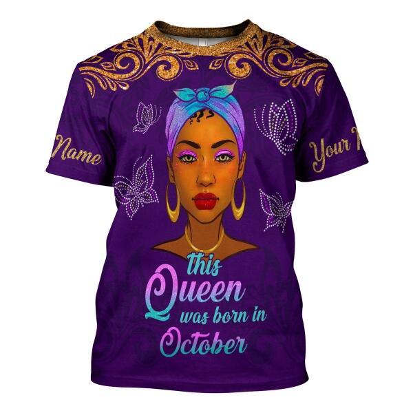 CustomsPig Personalized T-shirt October All Over Printed