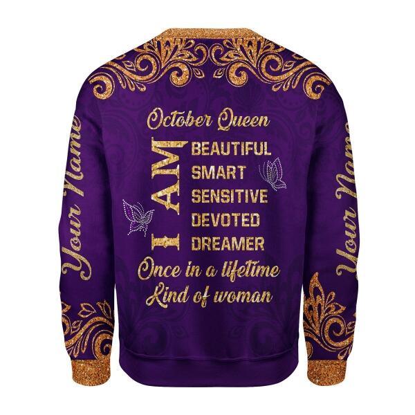 CustomsPig Personalized Ugly Sweater October All Over Printed