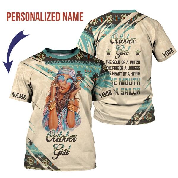 CustomsPig Personalized T-shirt October All Over Printed