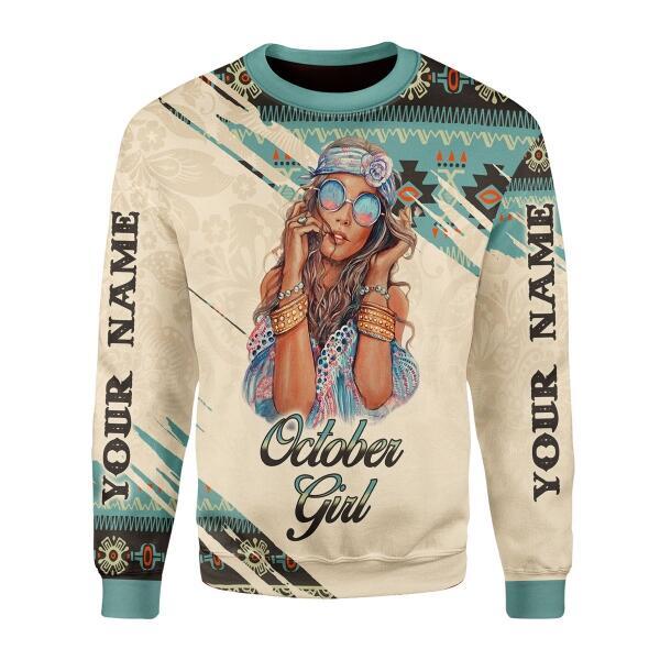 CustomsPig Personalized Ugly Sweater October All Over Printed