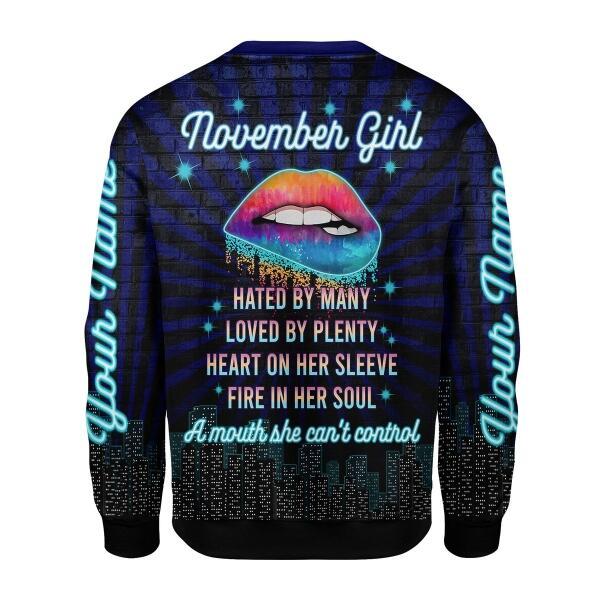 CustomsPig Personalized Tops November Girl All Over Printed