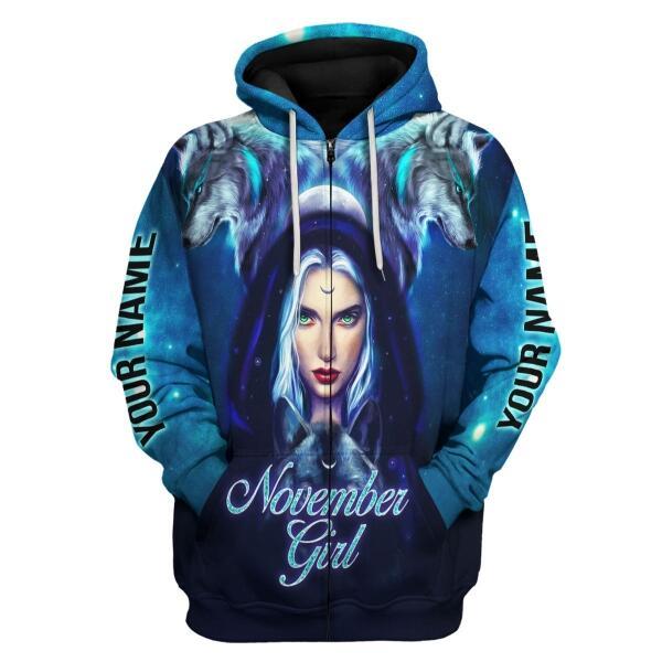 CustomsPig Personalized Tops November Girl All Over Printed