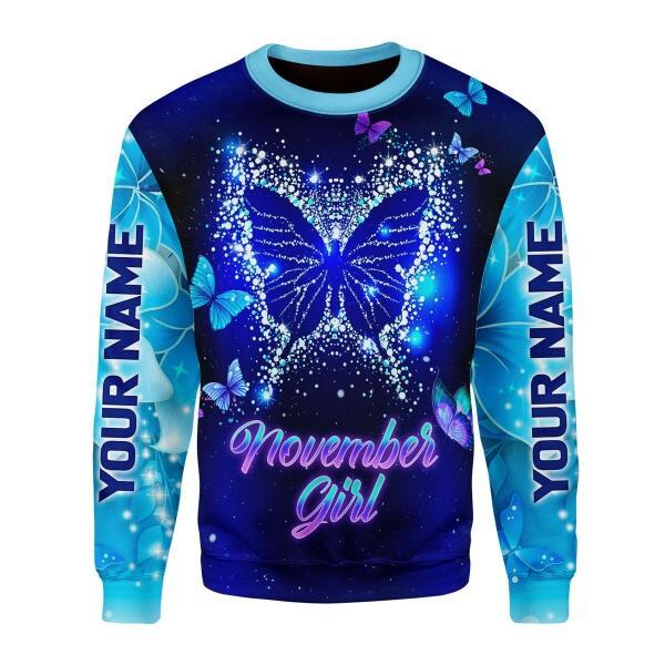 CustomsPig Personalized Tops November Girl All Over Printed