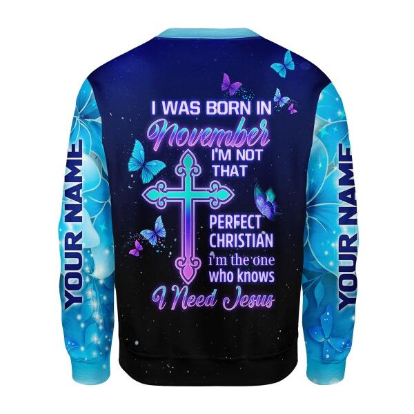 CustomsPig Personalized Tops November Girl All Over Printed