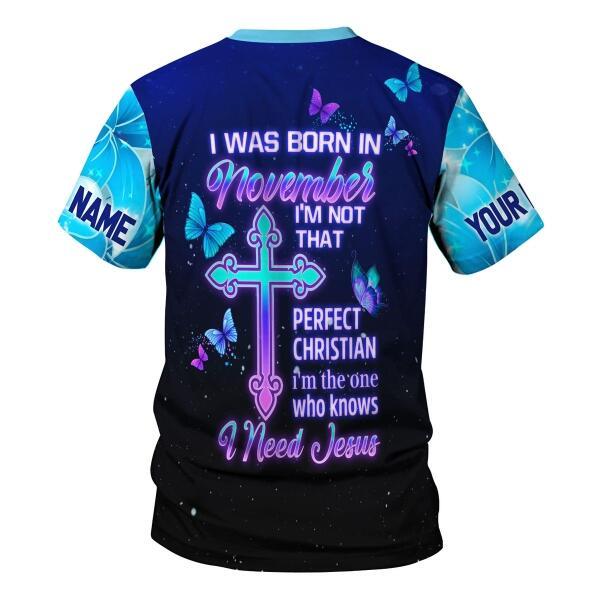 CustomsPig Personalized Tops November Girl All Over Printed