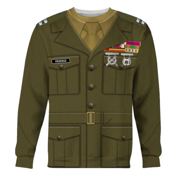 HumansBold Unisex Tracksuit U.S Marine Corps Green Service Uniform 3D Uniform-Officers