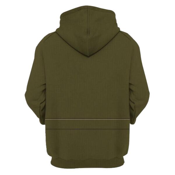 HumansBold Unisex Zip Hoodie U.S Marine Corps Green Service Uniform 3D Uniform-Officer