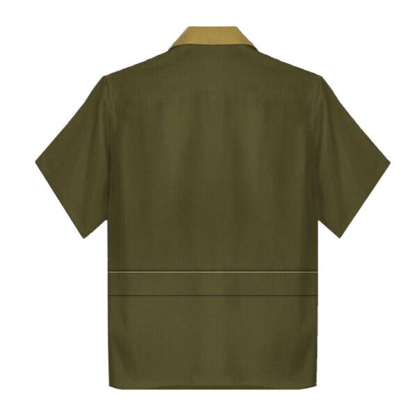 HumansBold Unisex Hawaiian Shirt U.S Marine Corps Green Service Uniform 3D Uniform-Officer
