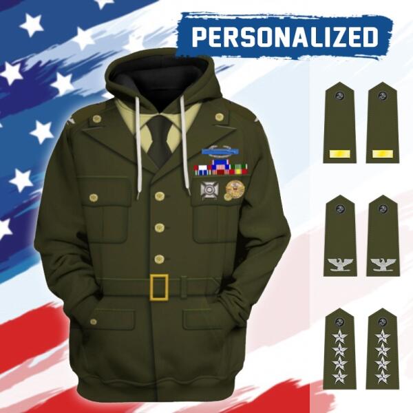 HumansBold Unisex Tracksuit U.S Army Green Service Uniform-Officers