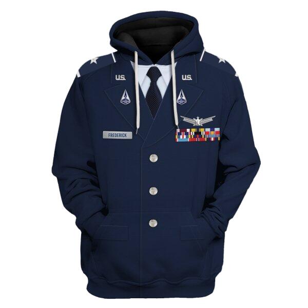 HumansBold Unisex Tracksuit U.S Space Force Service Dress (Class B) 3D Uniform-Officer
