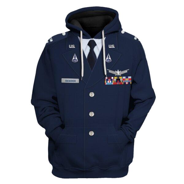 HumansBold Unisex Tracksuit U.S Space Force Service Dress (Class A) 3D Uniform-Officer