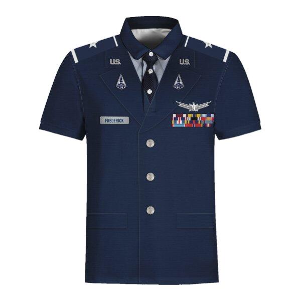 HumansBold Unisex Tracksuit U.S Space Force Service Dress (Class B) 3D Uniform-Officer
