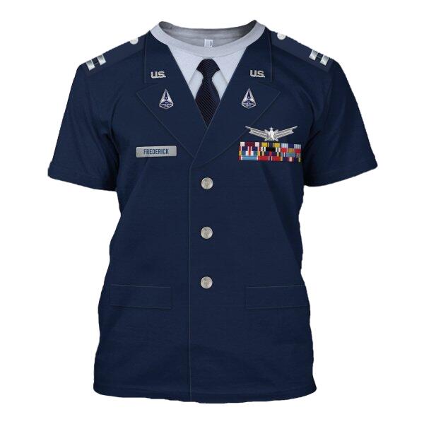 HumansBold Unisex Tracksuit U.S Space Force Service Dress (Class A) 3D Uniform-Officer