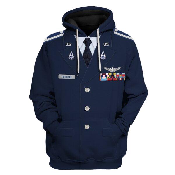 HumansBold Unisex Tracksuit U.S Space Force Service Dress 3D Uniform-Officer