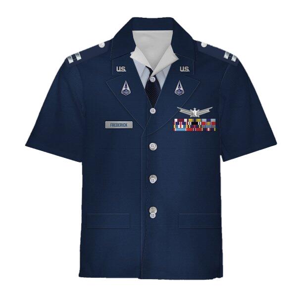 HumansBold Unisex Tracksuit U.S Space Force Service Dress (Class A) 3D Uniform-Officer