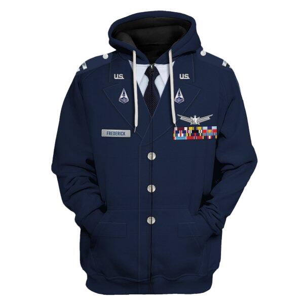 HumansBold Unisex Tracksuit U.S Space Force Service Dress (Class A) 3D Uniform-Officer