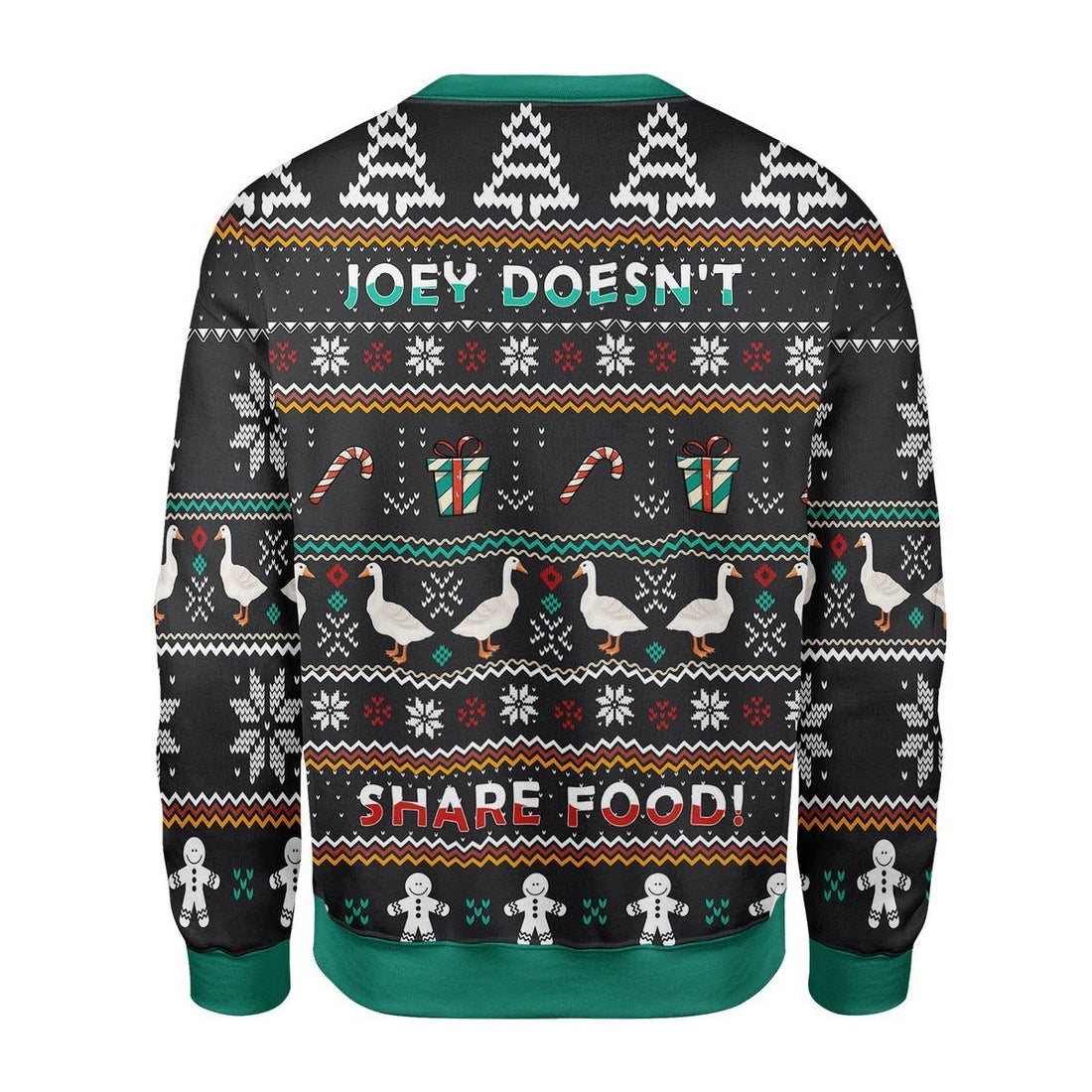 Gearhomies Christmas Unisex Sweater Funny Meme Doesn't Share Food Ugly Christmas 3D Apparel
