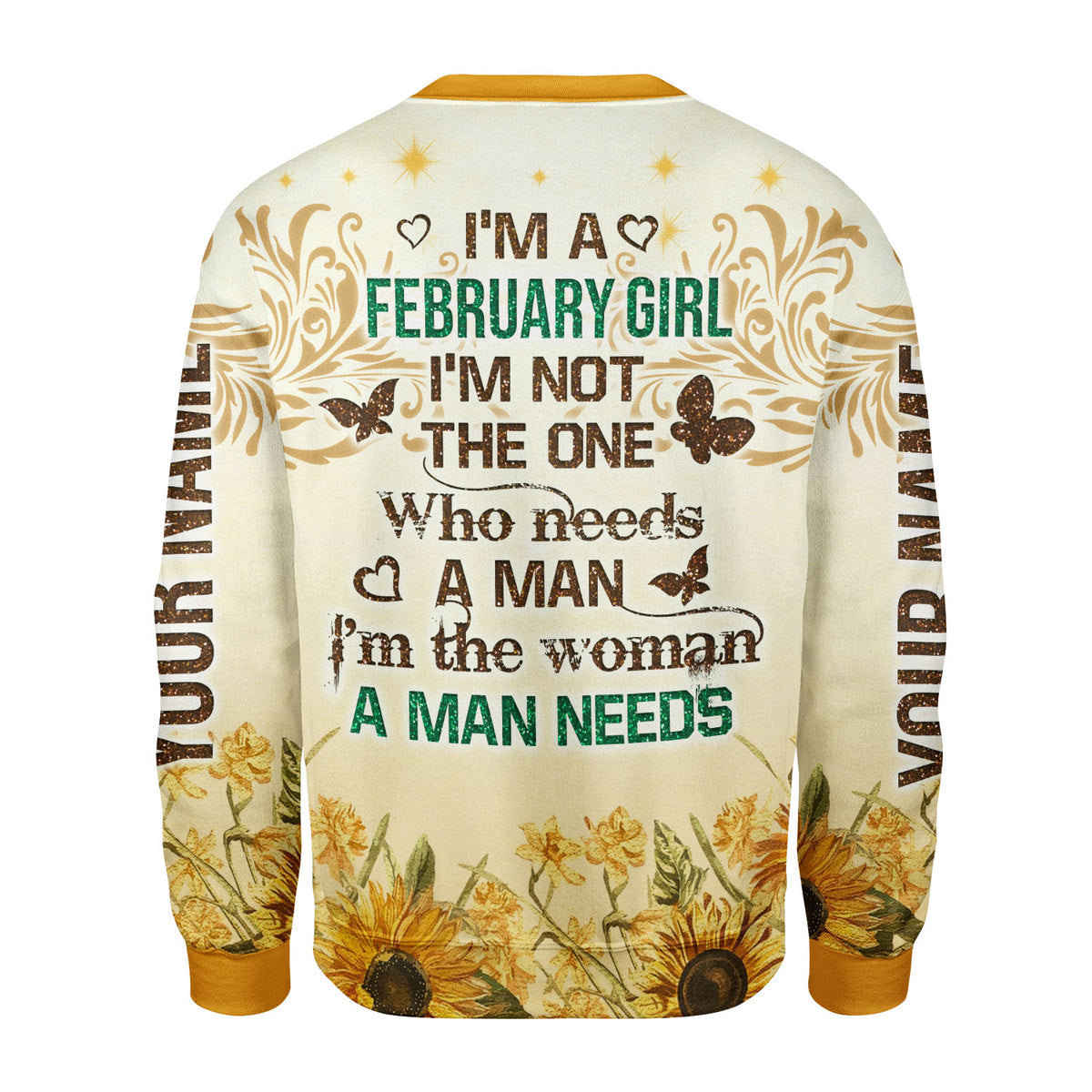 CustomsPig Personalized Tops February Girl All Over Printed