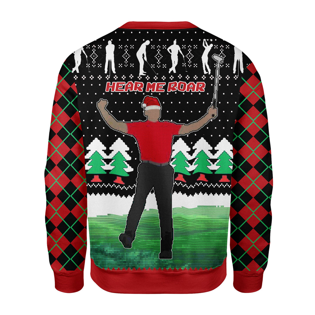 Customspig Christmas Sweater Here Him Roar 3D Apparel