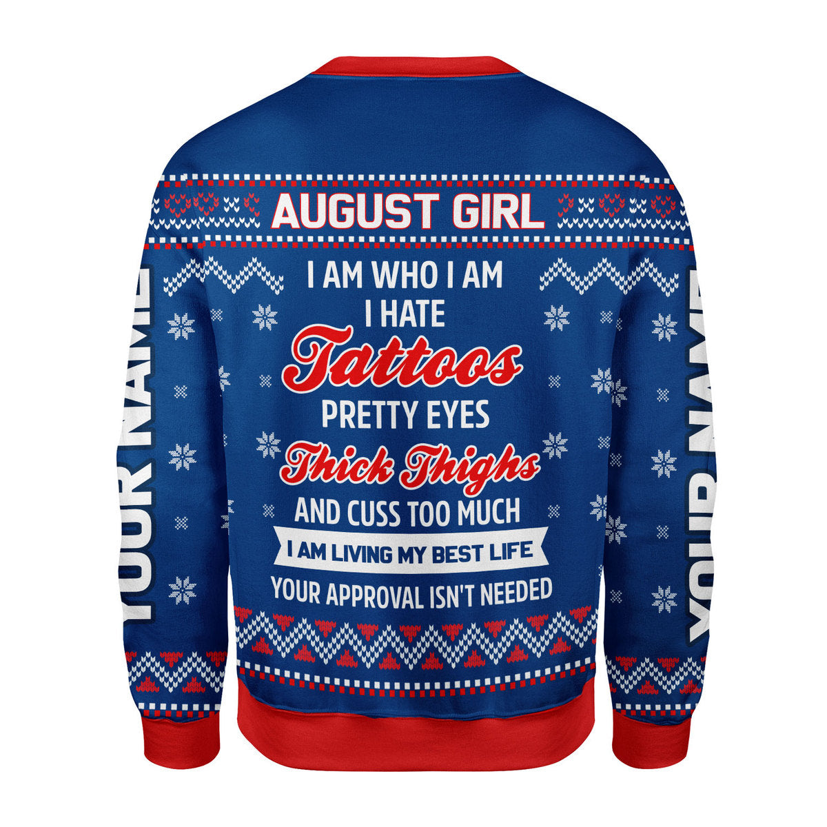 CustomsPig Personalized Tops August Girl I Am Who I Am All Over Printed