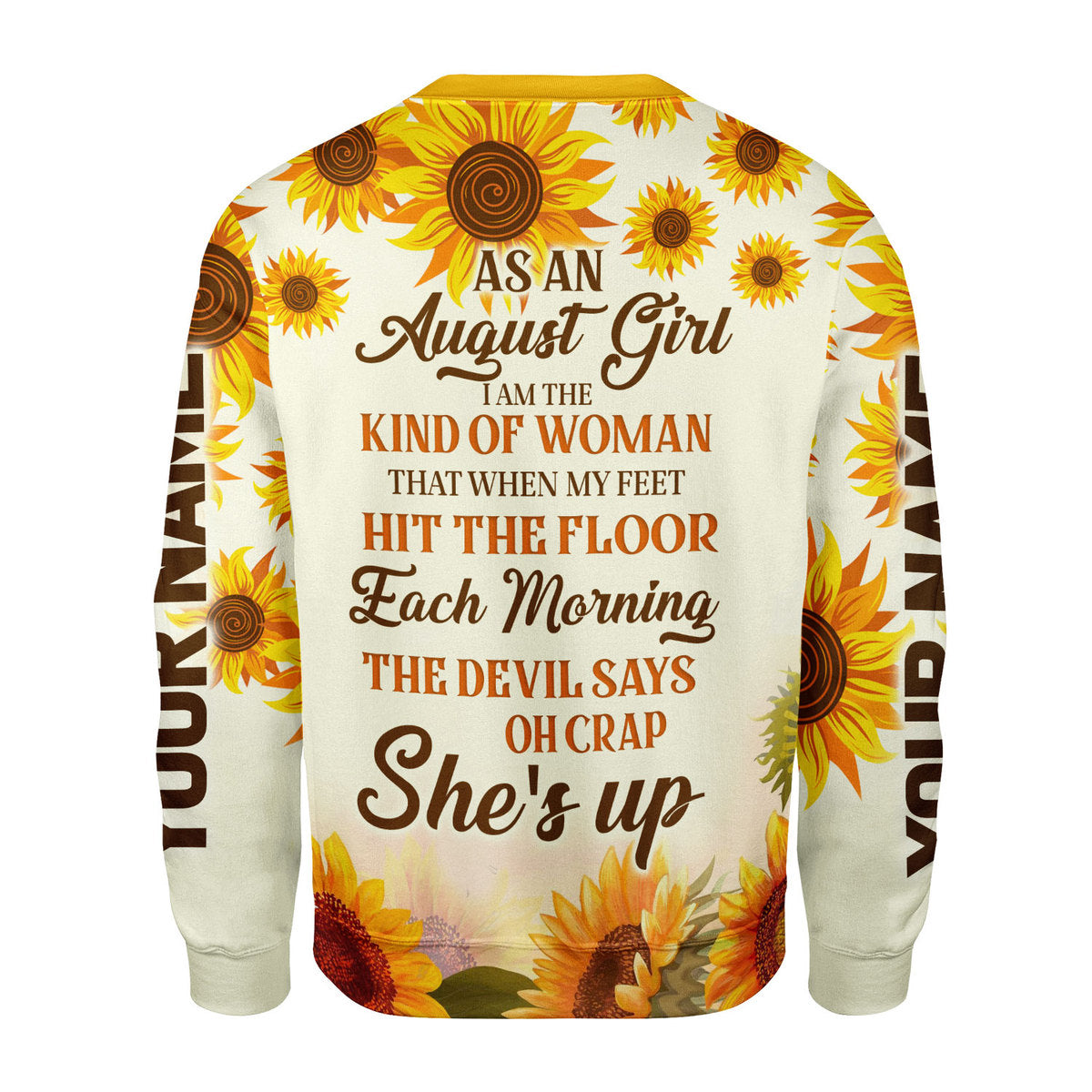 CustomsPig Personalized Ugly Sweater August Girl All Over Printed