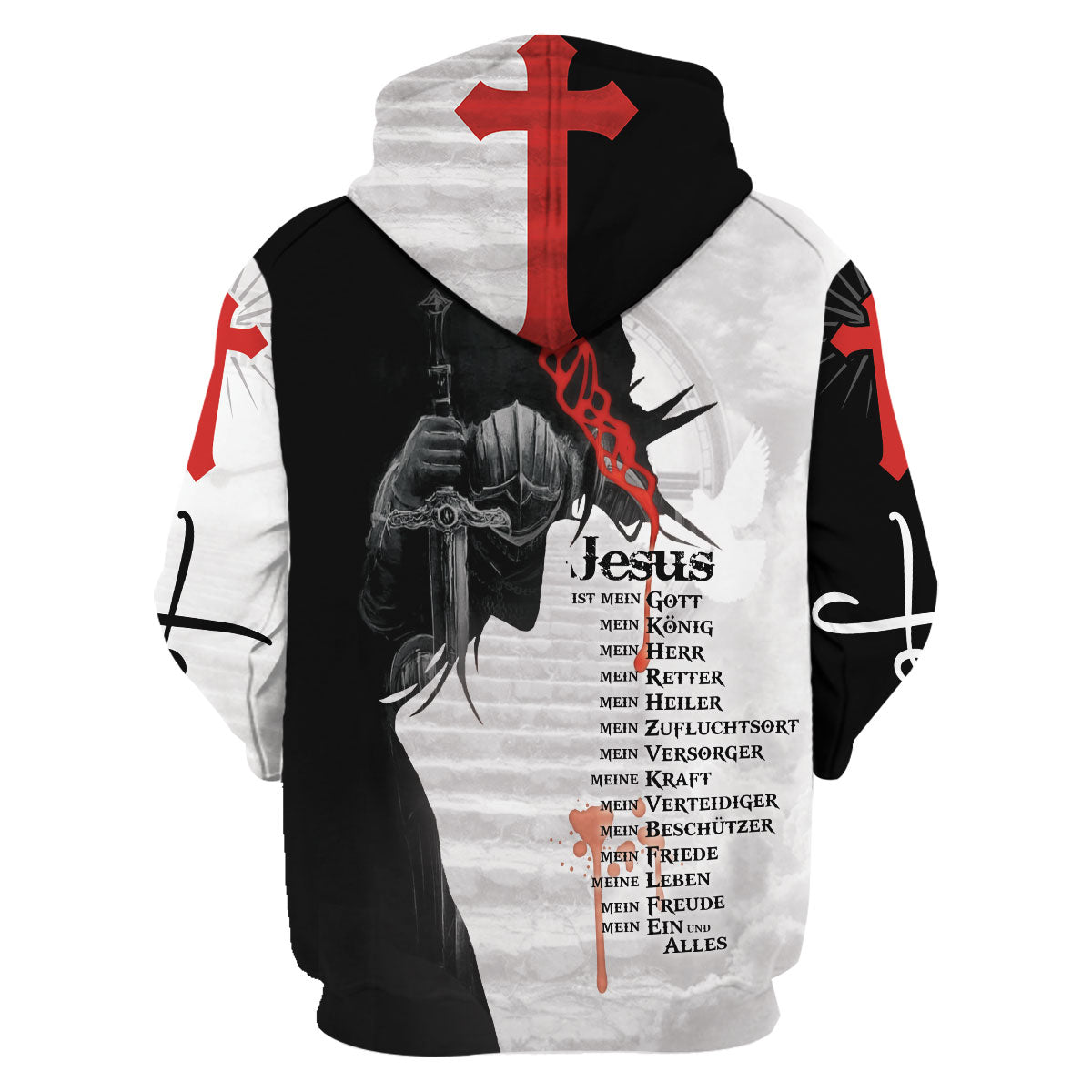 Customspig Tops Pullover Sweatshirt Sweatshirt Jesus Is My God 3D Apparel
