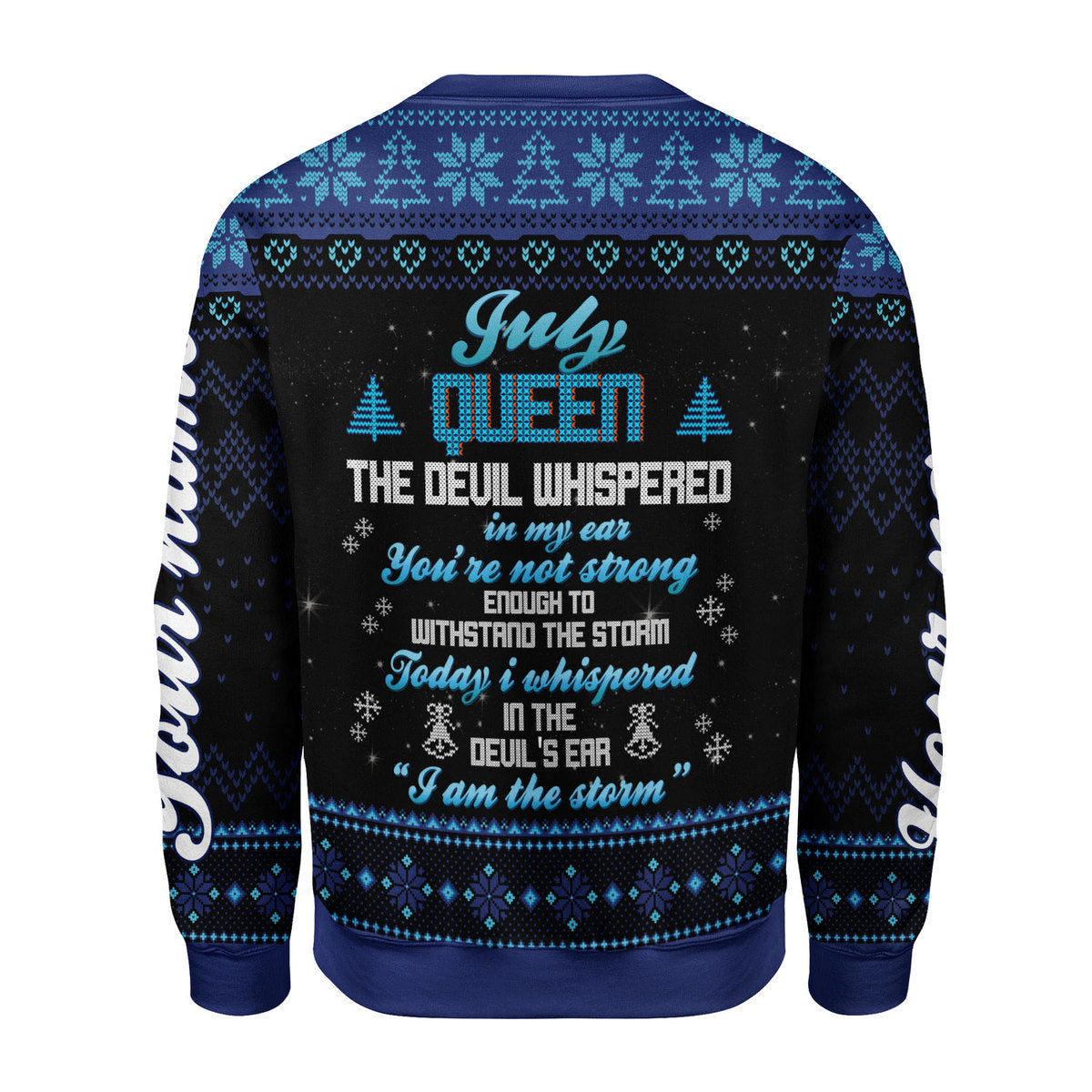 CustomsPig Personalized Ugly Sweater July Girl I Am The Storm All Over Printed