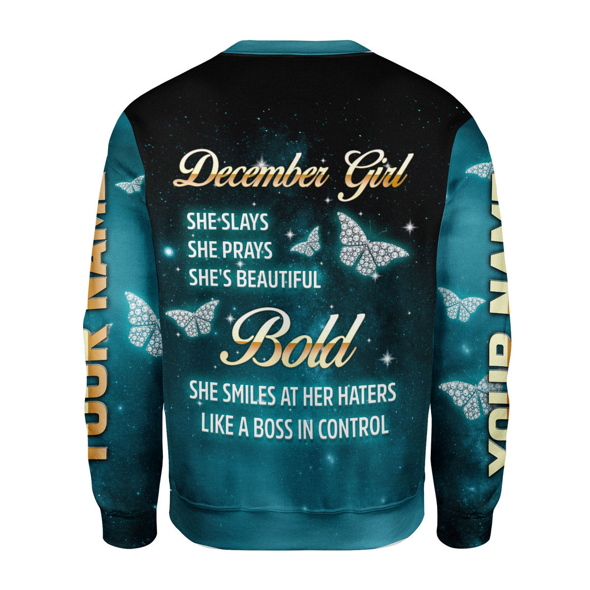 CustomsPig Personalized Ugly Sweater December Girl All Over Printed