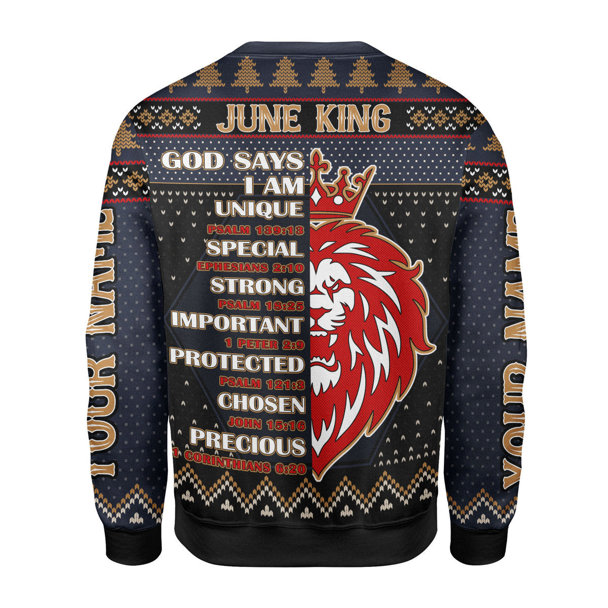 CustomsPig Personalized Ugly Sweater June Guy All Over Printed