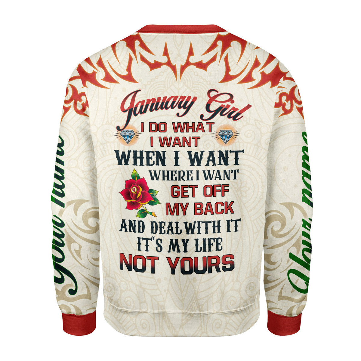 CustomsPig Personalized Tops January Girl I Do What I Want All Over Printed