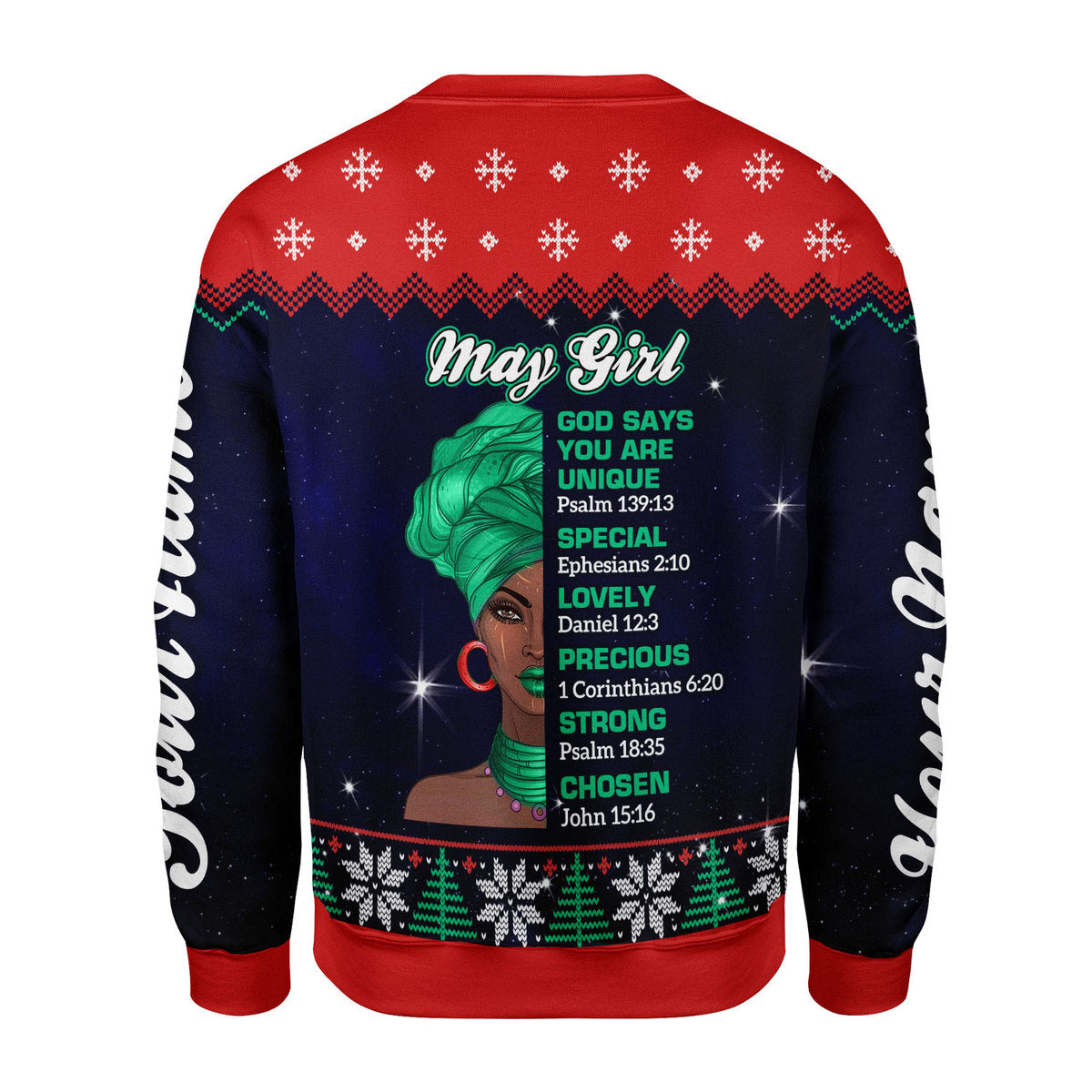 CustomsPig Personalized Ugly Sweater May Girl  All Over Printed